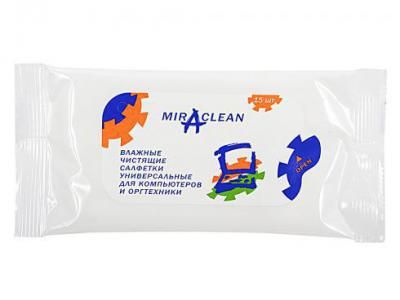 Miraclean Влажные салфетки в мягкой упаковке для компьютеров и оргтехники (15шт)