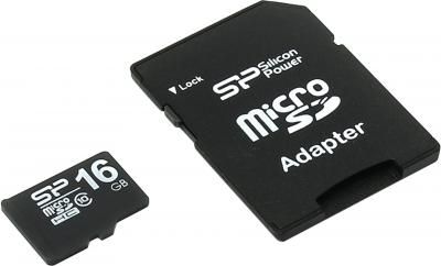 Карта памяти MicroSD 16Gb Silicon Power SP016GBSTH010V10-SP