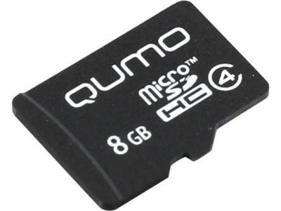 Карта памяти MicroSD 8Gb QUMO QM8GMICSDHC4NA