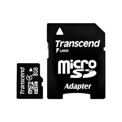 Карта памяти MicroSD 8Gb Transcend TS8GUSDHC4