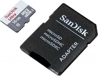 Карта памяти MicroSD 16Gb SanDisk SDSQUNB-016G-GN3MA