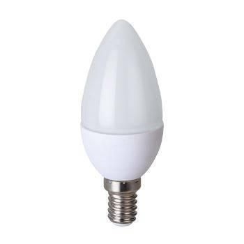 Лампа св/д Ecola свеча E14 5W 2700K 100x37 пласт./алюм. C4TW50ELC