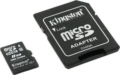 Карта памяти MicroSD 8Gb Kingston SDC4/8GB