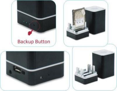 Док-станция для 2-х 2.5" SATA накопителей ViPower VPA-25218RIL-0-E USB 2.0+SATA+eSATA, алюминий, черный