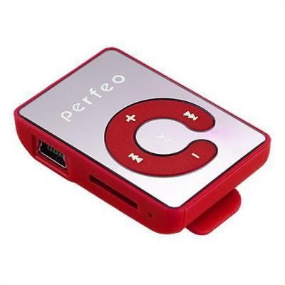 MP3 плеер Perfeo  цифровой аудио плеер Music Clip Color, красный (VI-M003 Red)