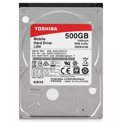 Жесткий диск 2.5" 500Gb TOSHIBA L200 HDWJ105UZSVA