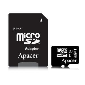 Карта памяти Micro SD 16Gb Apacer AP16GMCSH10U1-R + SD adapter