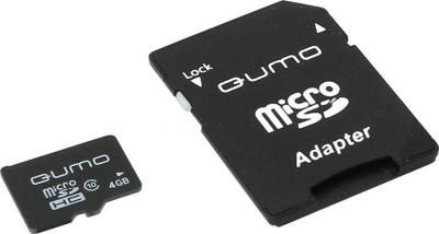 Карта памяти MicroSD 4Gb QUMO QM4GMICSDHC10