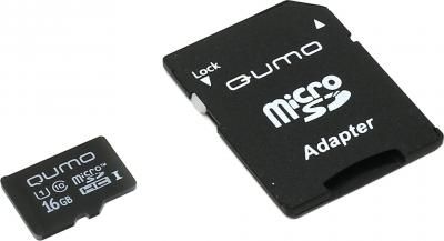 Карта памяти MicroSD 16Gb QUMO QM16GMICSDHC10U1