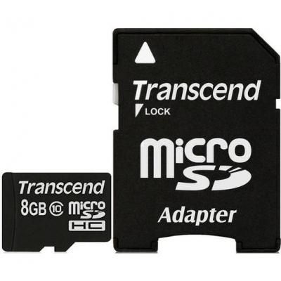 Карта памяти MicroSD 8Gb Transcend TS8GUSDHC10