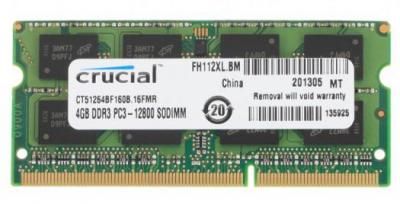 Модуль памяти Crucial CT51264BF160B DDR3 1600 SO-DIMM 4Gb