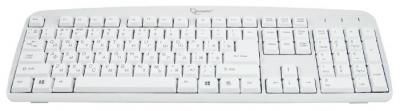 Клавиатура Gembird KB-8350U, USB, белая, лазерная гравировка символов