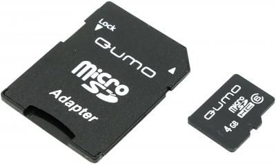 Карта памяти MicroSD 4Gb QUMO QM4GMICSDHC6 Class 6