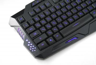 Клавиатура Gembird KB-G11L, Клавиатура игровая, 3 различные подсветки, 10 доп. клавиш