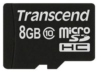 Карта памяти MicroSD 8Gb Transcend TS8GUSDC10