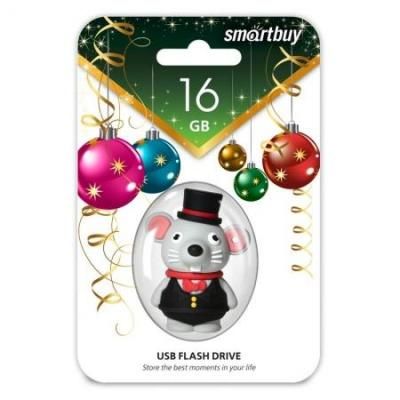 Накопитель Flash USB drive Smartbuy 16Gb Новогодняя Мышка