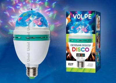 Светильник-проектор (лампа вращ.) Disco ULI-Q301, цоколь E27, белый 3Вт Volpe