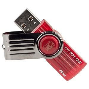 Накопитель Flash USB KINGSTON Data Traveler 8Gb DT101G2/8GB Silver-red