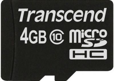 Карта памяти MicroSD 4Gb Transcend TS4GUSDC10