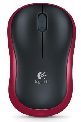 [910-002240] Мышь Logitech Wireless M185, черно-красная