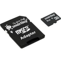 Карта памяти MicroSD 8Gb Smartbuy Class 10 SD adapter